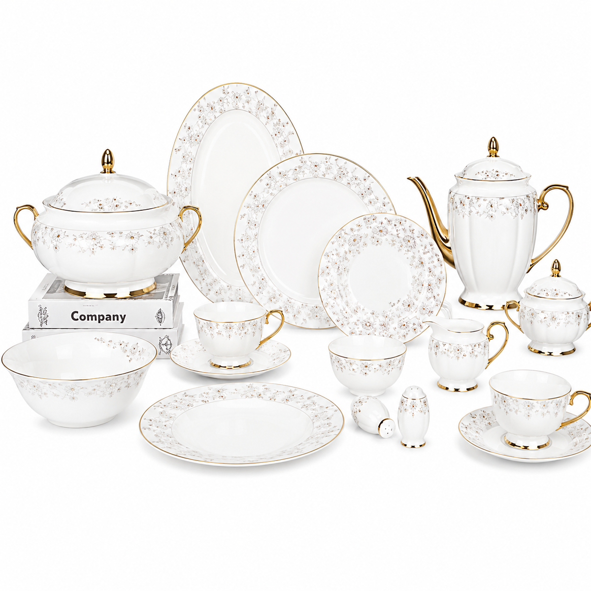 Luxury 65-Piece Dinner Set | Stylish Dinnerware & Serving Collection