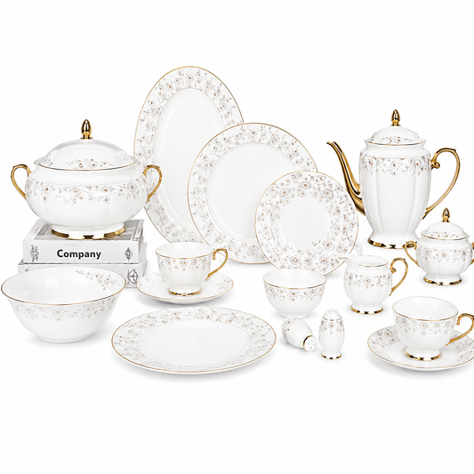 Luxury 65-Piece Dinner Set | Stylish Dinnerware & Serving Collection