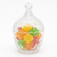 Deli Glassware Candy Jar 99mm (TG1064-4) – Decorative Glass Candy Bowl with Lid