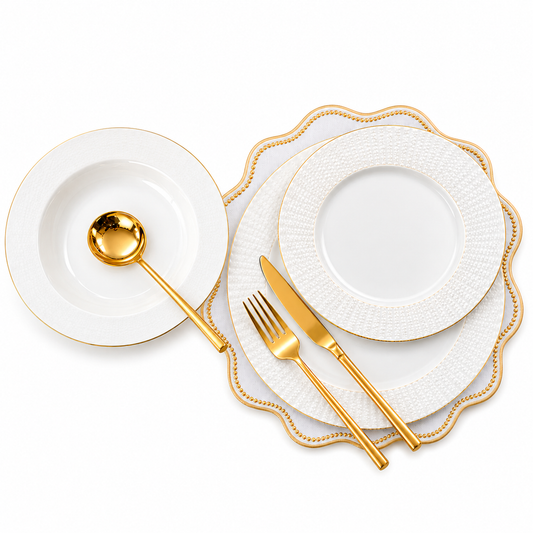18 PCS Luxury Plate Set – Stylish Dinnerware Collection for Dining