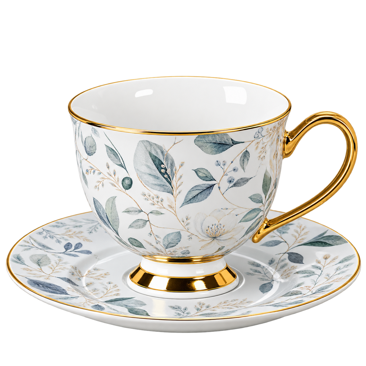 12 PCS Tea Cup & Saucer Set – Elegant Beverage Serving Collection