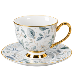 12 PCS Tea Cup & Saucer Set – Elegant Beverage Serving Collection