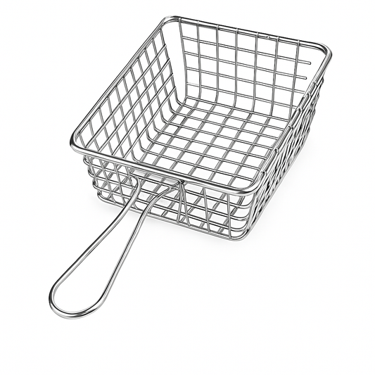 Fries Strainer – Small Flat Basket (Black | Silver | Copper)