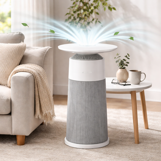 LG PuriCare™ Aero Furniture Air Purifier with Tabletop Design – Stylish 360° Air Cleaning (AS20GPHK0, Cream White) - Habitt