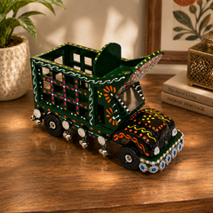 Stationery Truck T Art – Traditional Pakistani Truck Art Stationery Holder | Hand-Painted Decorative Desk Organizer
