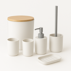 Bathroom Set – 6 Pcs ABS Round Collection