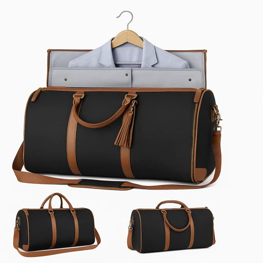 1Pc Travel Duffle Bag with Garment Compartment (Assorted) | 2-in-1 Weekender & Suit Carrier