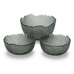 7 Pcs Fruit Bowl Set – Decorative Serving Bowls in Amber, Purple, Clear White, Pink, Blue & Black