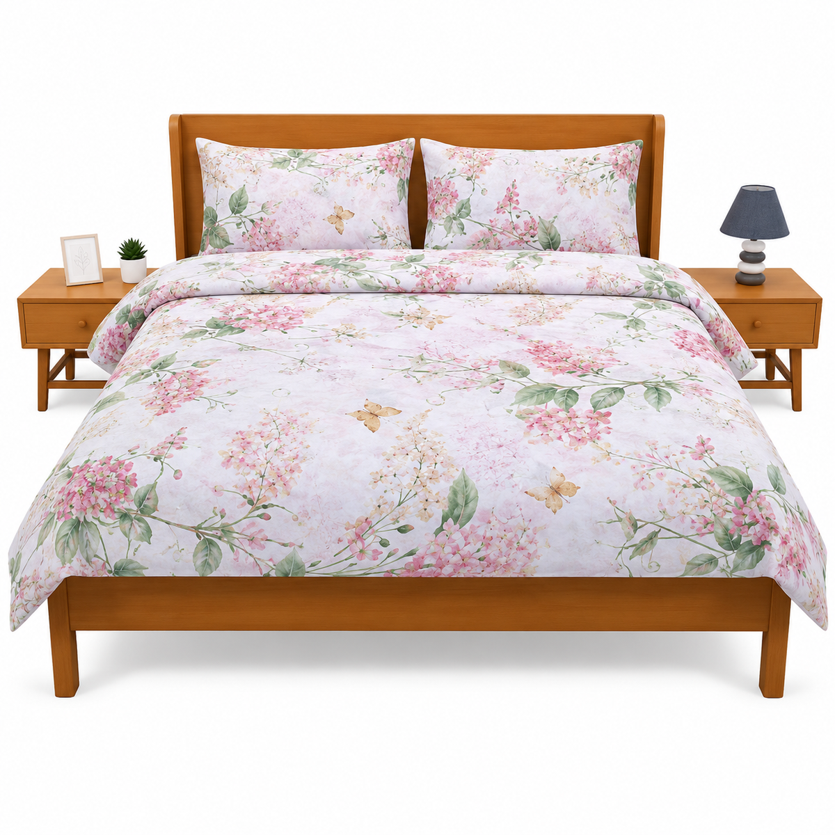 Double Comforter Vintage Pink Floral