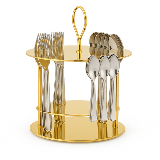 Stainless Steel Round Gold Stand (G)