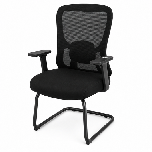 Dious Visitor Ergonomic Mesh Chair – 665W x 610D x 1020H Modern Office Guest Chair with Sleek Cantilever Base - Habitt