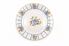 Blue Rose 10.5-Inch Dinner Plate – Elegant Ceramic Floral Serving Plate