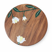 Heritage Bloom Cake Stand – 11 Inch Round | Handcrafted Wooden Dessert Stand - Habitt