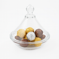 Deli Glassware Candy Jar 126.5mm (TG1078-5) – Premium Clear Glass Bowl with Lid