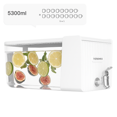 Premium Juice Dispenser 5300ml – Large Capacity Refrigerator Drink Container - Habitt