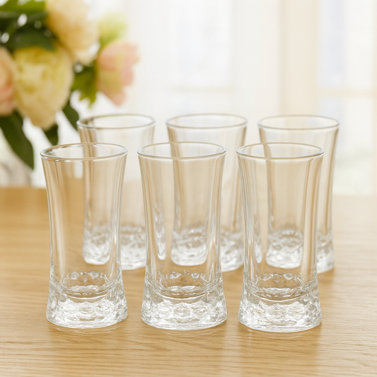 Bell-Design Clear Glass Premium Heavy-Base Drinkware
