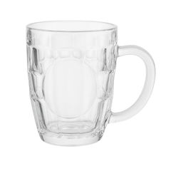 520 ml Large Heavy Glass Mug – Premium Clear Beverage Mug Set of 6 for Water, Juice, Lassi & Shakes