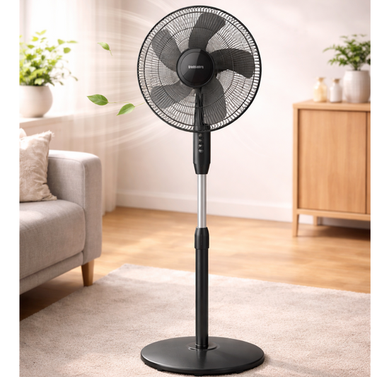 Philips Series 600 Pedestal Fan with Powerful Airflow & Adjustable Height – Quiet Cooling Fan (ACP620/01) - Habitt