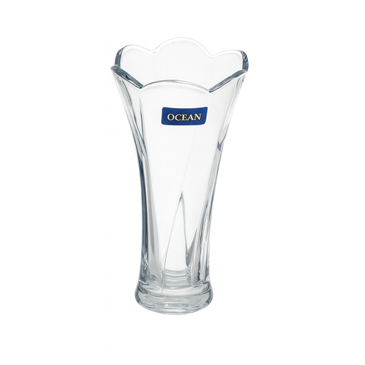 90 mm Elegant Clear Glass Flower Vase – Stylish Decorative Vase for Home, Office & Tabletop Décor