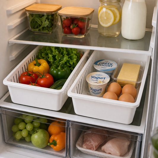 1 Pc Plastic Storage Basket Organizer – Multipurpose Kitchen & Closet Storage Tray (Small, Medium, Large, XL) - Habitt