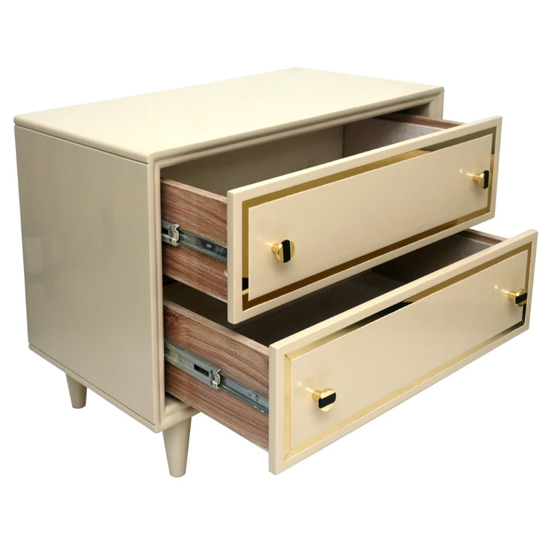 Opulent King Size Bed with 2 Side Tables