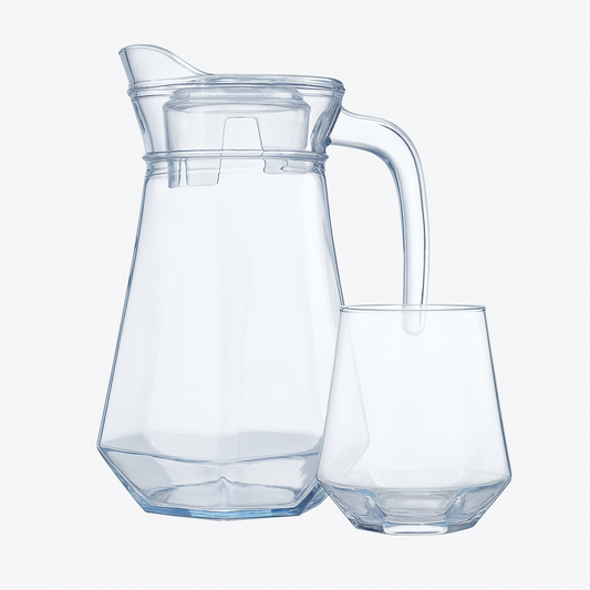 Blue-Tinted 7-Piece Water Set – 1.4 L Jug with 340 ml Glasses (Premium Coloured Glassware)