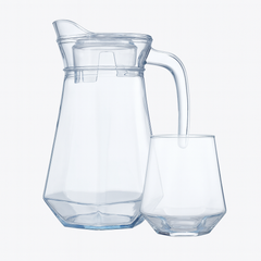 Blue-Tinted 7-Piece Water Set – 1.4 L Jug with 340 ml Glasses (Premium Coloured Glassware)