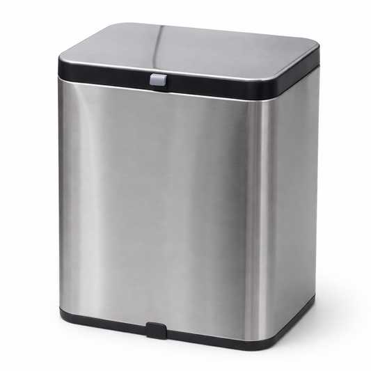 Stainless Steel Hanging Trash Can (3L/8L) – Space-Saving Kitchen Hangbin with Lid for Cabinet & Counter Use - Habitt