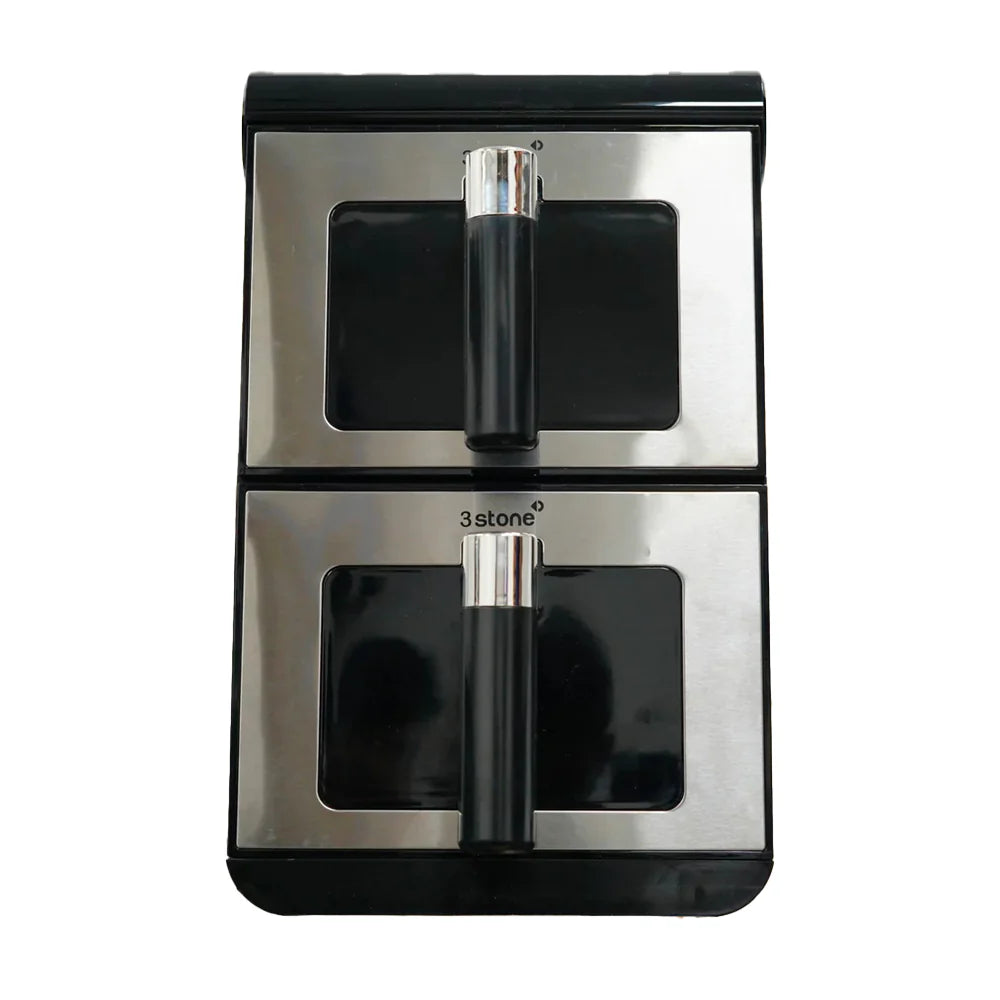3 Stone Double Basket Air Fryer – 11L, Dual Zone Cooking, Model SAFD401