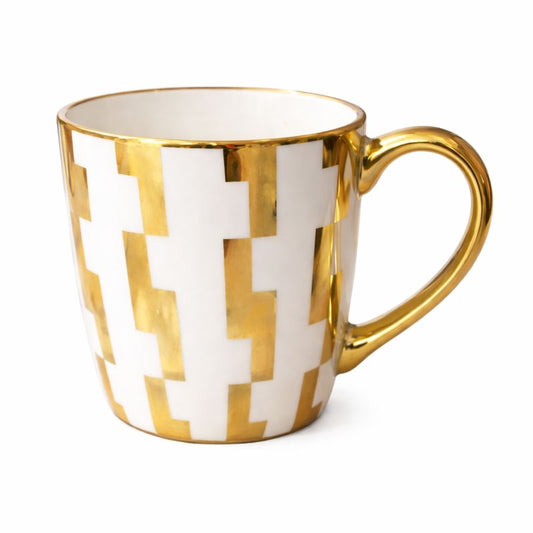 Golden Pattern Ceramic Coffee Mug