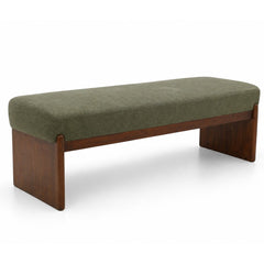 Aurra Setti Upholstered Bench | Modern Wooden Accent Bench Seating - Habitt