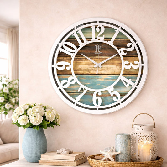 Heritage Wall Clock – Majestic Design 15 Inch Decorative Wall Clock (Plastic Frame) - Habitt