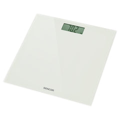 Sencor SBS 2301WH Digital Personal Weighing Scale – Slim Tempered Glass Bathroom Scale with LCD Display, 150 kg Capacity