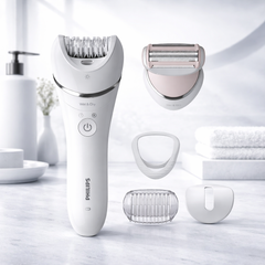 Philips BRE710/01 8000 Series Wet & Dry Epilator | Powerful Hair Removal with 5 Accessories for Smooth Skin - Habitt