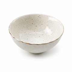 4.5-Inch Speckled Bowl – White & Black Modern Serving Bowl