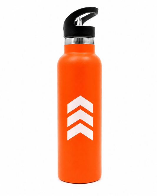 Sport Straw Vacuum Insulated Bottle – Orange Stainless Steel Water Bottle - Habitt