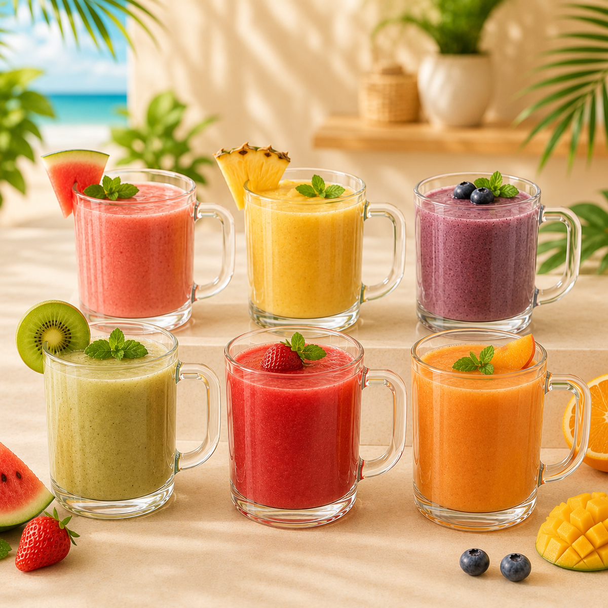 Clear Glass Mug – Premium 205 ml Deli Glassware (Set of 6)