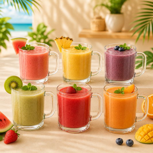 Clear Glass Mug – Premium 205 ml Deli Glassware (Set of 6)