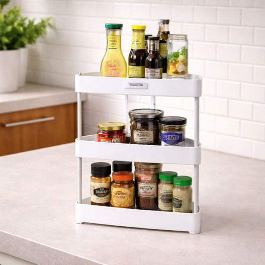 Multipurpose Triangle 3 Layers Storage Rack – Corner Shelf Organizer