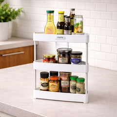 Multipurpose Triangle 3 Layers Storage Rack – Corner Shelf Organizer