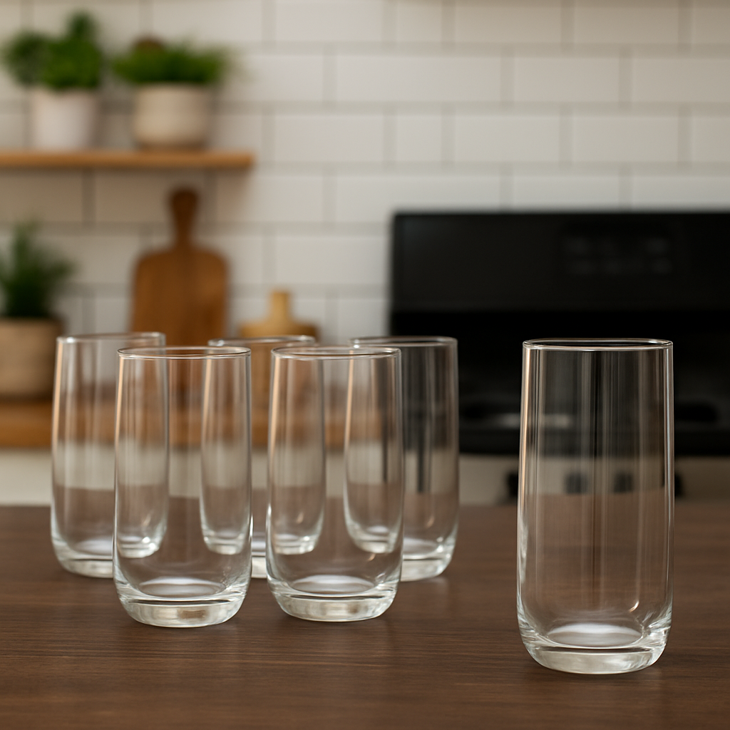 Premium Clear Tumbler Glass Set 300 ml – Durable Everyday Drinkware (6 Pcs)