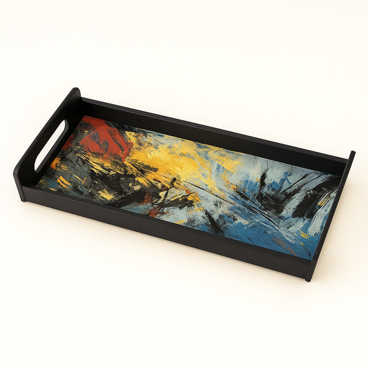 Magical Black Smart Tray – Abstract Art Design