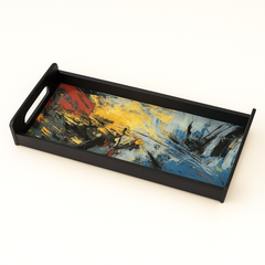 Magical Black Smart Tray – Abstract Art Design