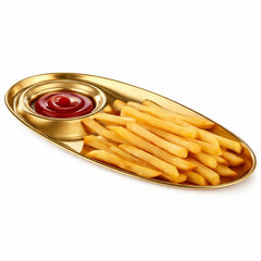 Golden Snacks Plate Oval Shape – Small & Large Serving Plate
