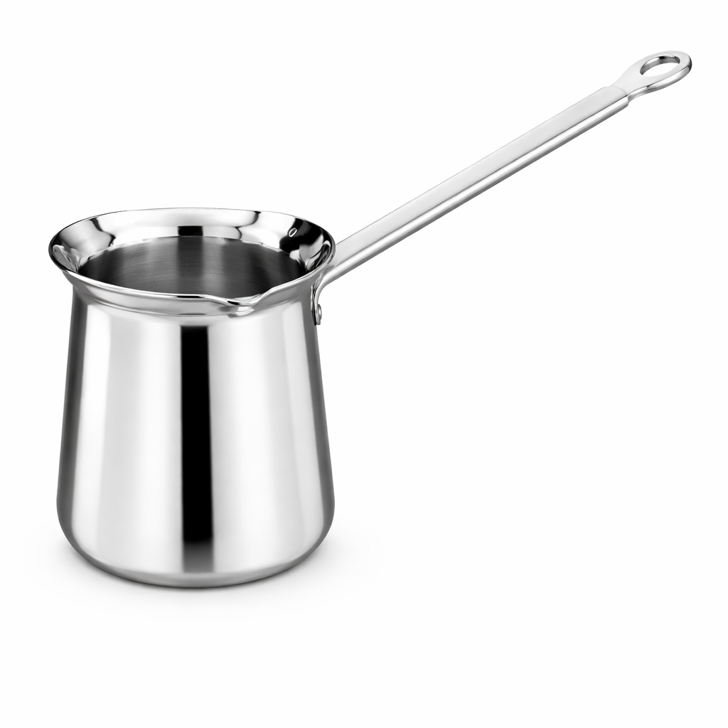 Classic Coffee Pot 2 Cups – Stainless Steel Turkish & Arabic Coffee Maker - Habitt