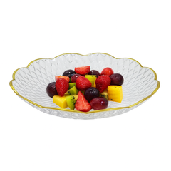 Acrylic Fruit Plate– Elegant Diamond-Cut Design