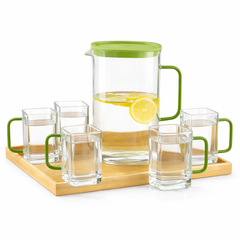 8-Piece Glass Water Set with Jug, Lid and glasses