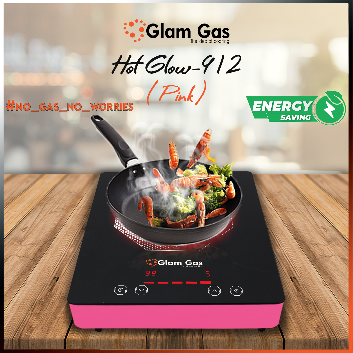 Electric Stove Hot Glow 912 (Pink)