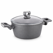 NORA Ceramic Casserole 20x9.8 cm – Nonstick Cooking Pot with Glass Lid - Habitt