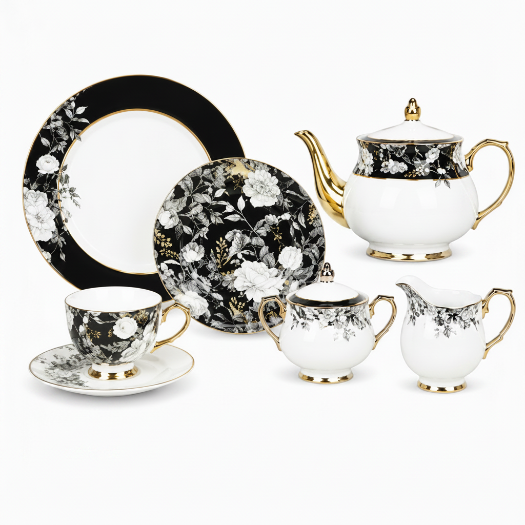 Signature 24-Piece Tea Set | Elegant Complete Tea Serving Set